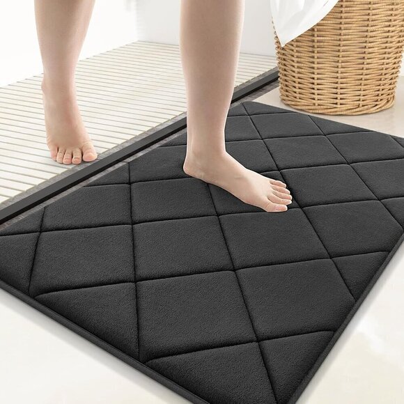 Memory foam bath mat ultra soft and absorbent rug thick - Picture 1 of 7